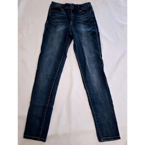 Jessica Simpson Womens Curvy High‎ Rise Skinny Jeans Dark Wash Size 4 24x28